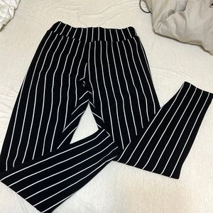 Striped legging pants